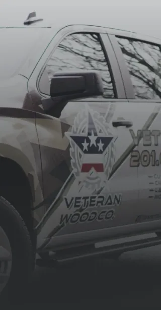 image of a veteran wood wrapped truck