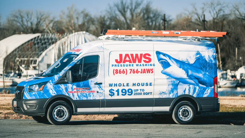 Jaws Pressure Washing vehicle wrap