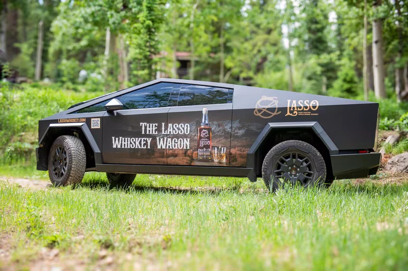 Lasso Whiskey vehicle wrap