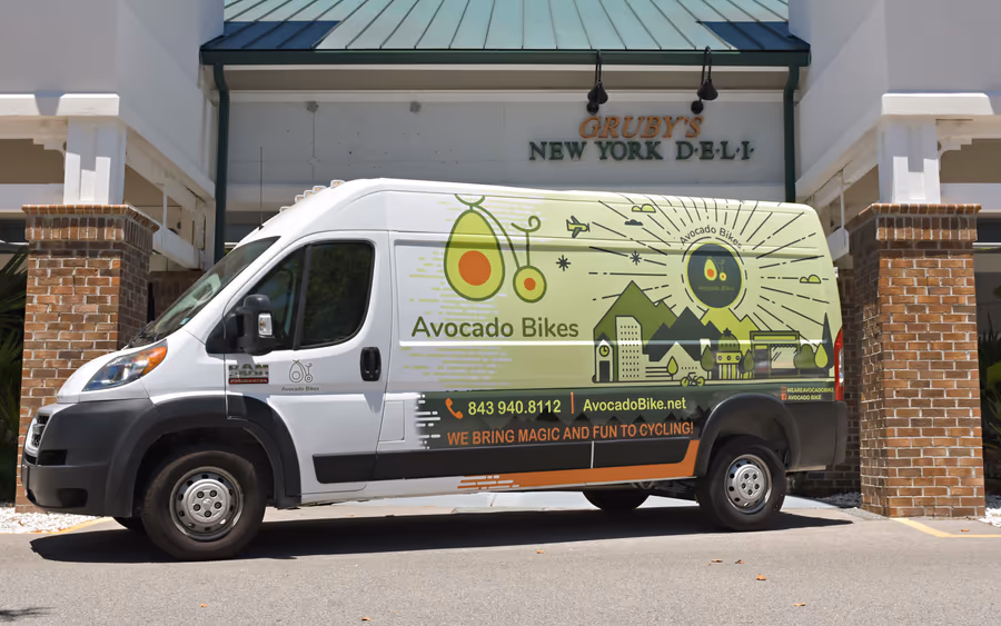 Avocado Bikes service vehicle